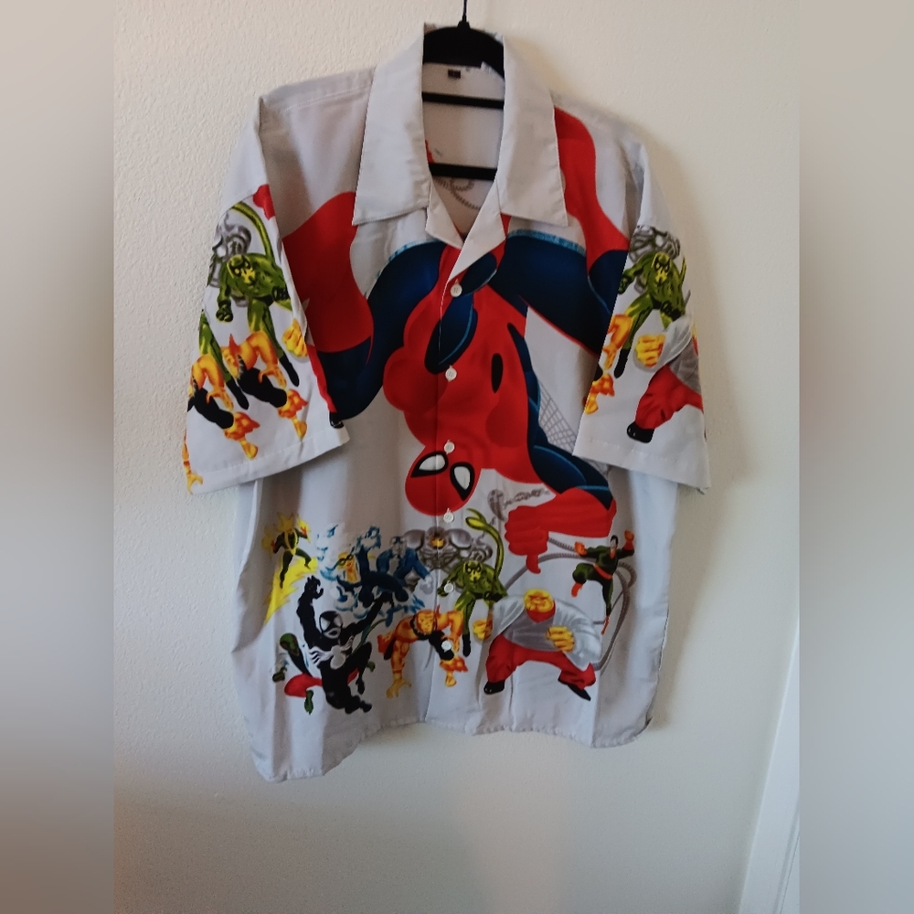 Spiderman Y2K Vintage button-up shirt deadstock